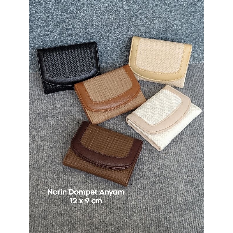 Norin Dompet Anyam Lipat Wanita Dompet Mini Ganesha Grosir