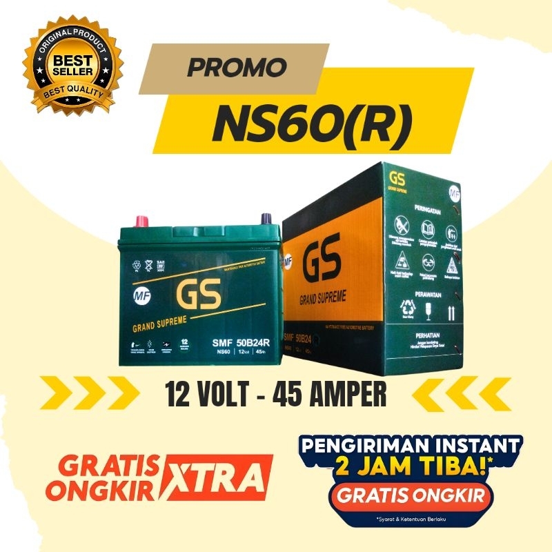 ZN Aki Mobil GS Grand Supreme NS60 AVANZA, RUSH, TERIOS, L-300