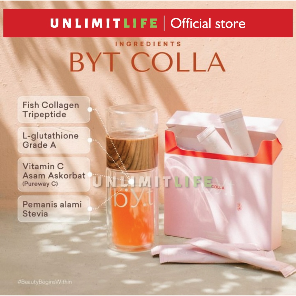 BYT COLLA BYOOTE 1 Box Isi 16 Original Bytcolla Cola Collagen Drink Halal BPOM Byote Byotee Kolagen 