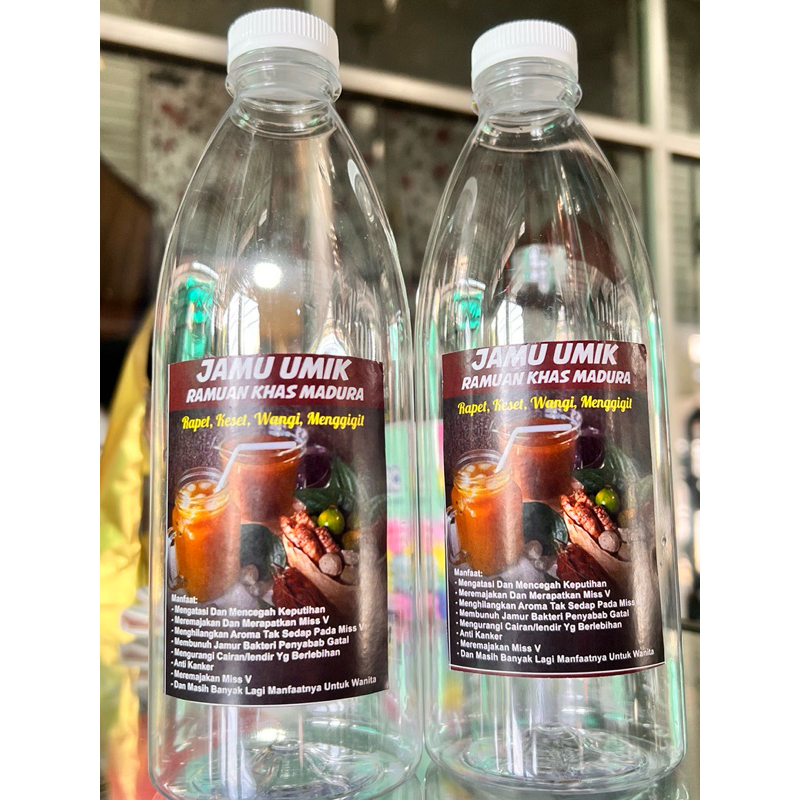 

Botol jamu umik berstiker