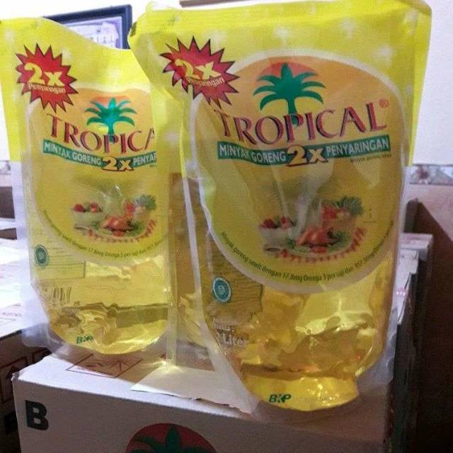 

Minyak Goreng Tropical Pouch 2 liter 1 dus isi 6 pouch