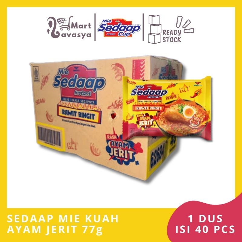 

SEDAAP MIE KUAH AYAM JERIT 77g - 1 DUS ISI 40 PCS - KOTA BANDUNG - LAVASYA MART