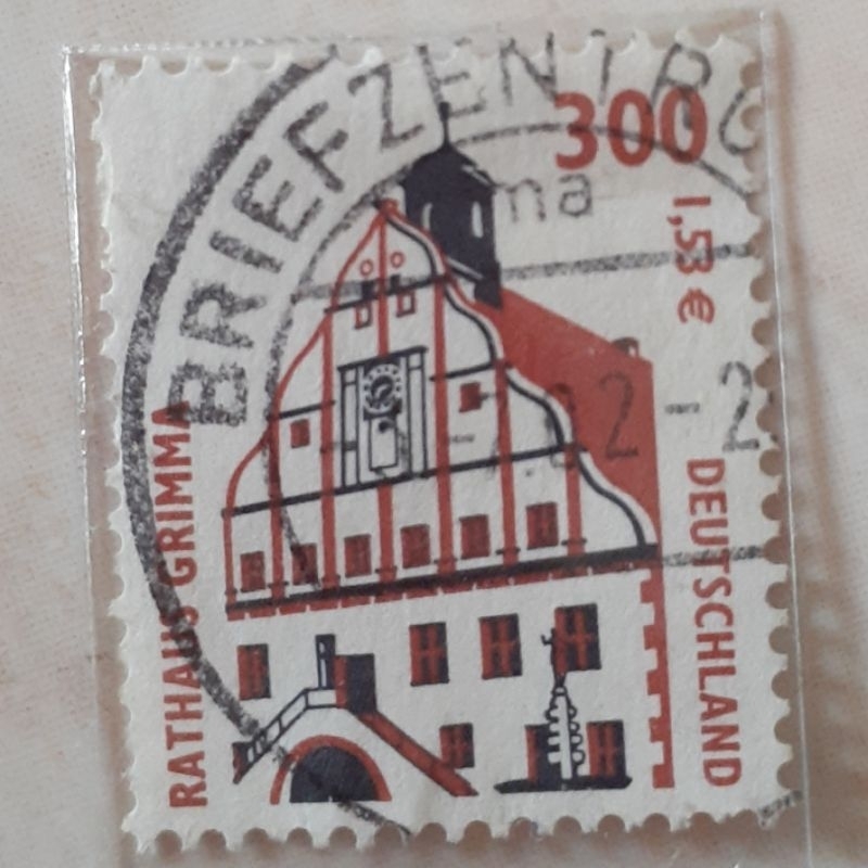 

(J1) Perangko Jerman Sights (Townhall, Grimma) Tahun 2000