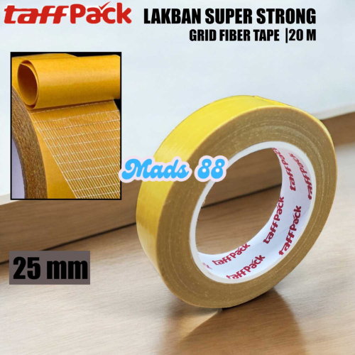 

Lakban Solasi Isolasi Fiber Tape Alat Perekat Penempel Barang Serbaguna Super Kuat 25mm 20 Meter