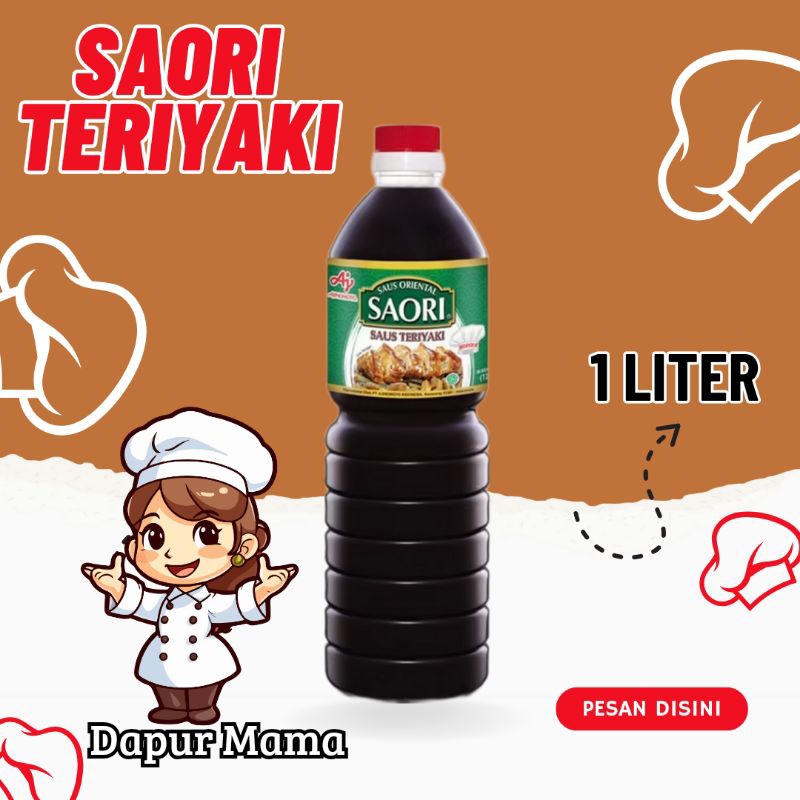 

Saori Saus Teriyaki 1 Liter Ajinomoto Horeka