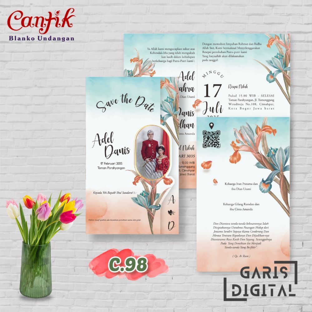 CANTIK 98 | CETAK UNDANGAN | UNDANGAN PERNIKAHAN