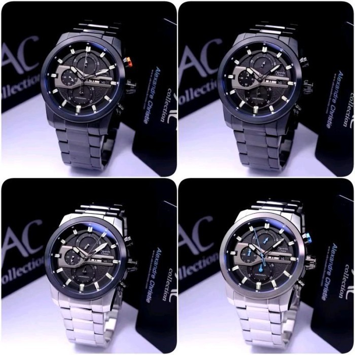 Jam Tangan Pria Alexandre Christie AC 6562 / AC6562 Rantai Original Garansi 1 Tahun
