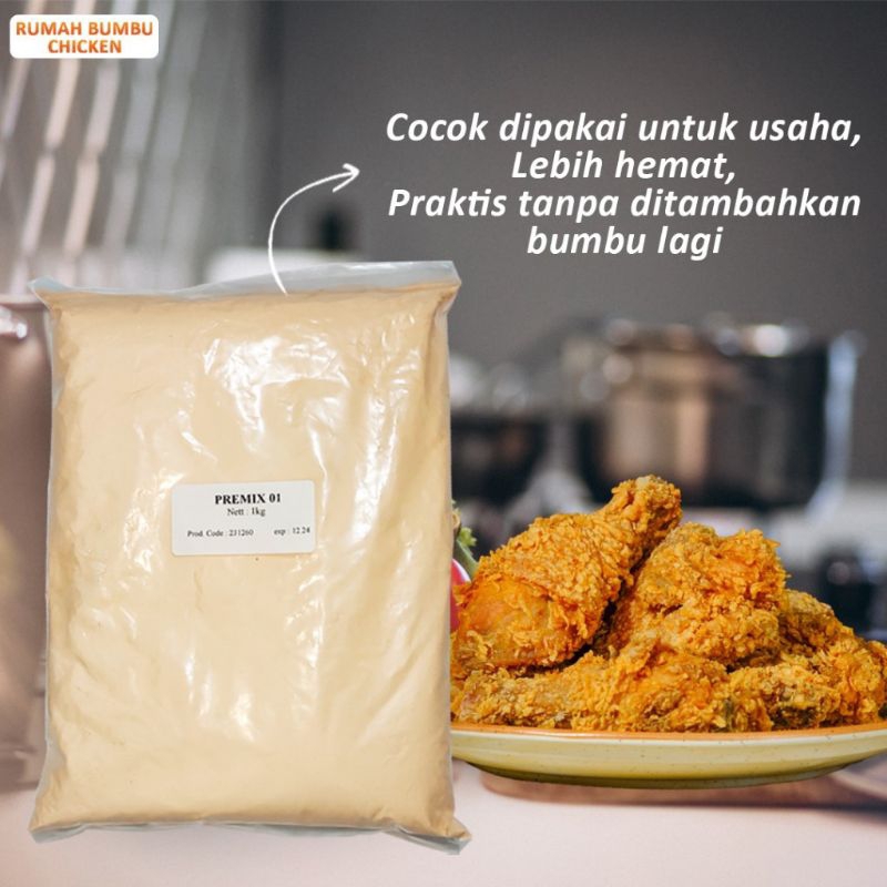 

Tepung Biang Fried Chicken Premium / Tepung Kentucky Premix Breader 200g