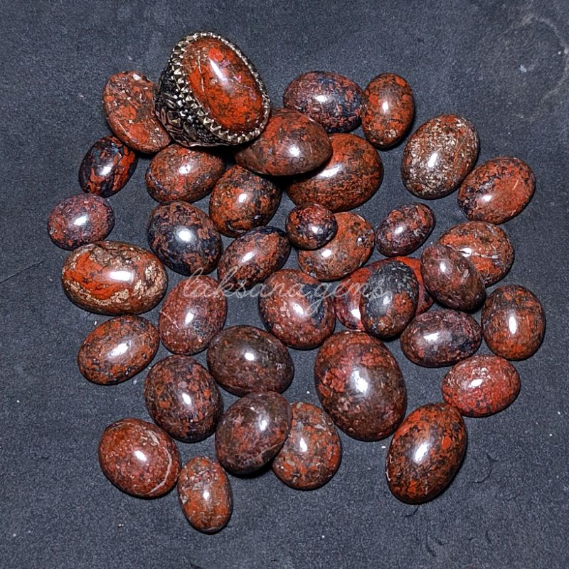 Batu Badar Besi Merah Cabe Super Nempel Magnet/ Losstune Badar Besi Merah Kebumen Dim 12-20mm / Baha