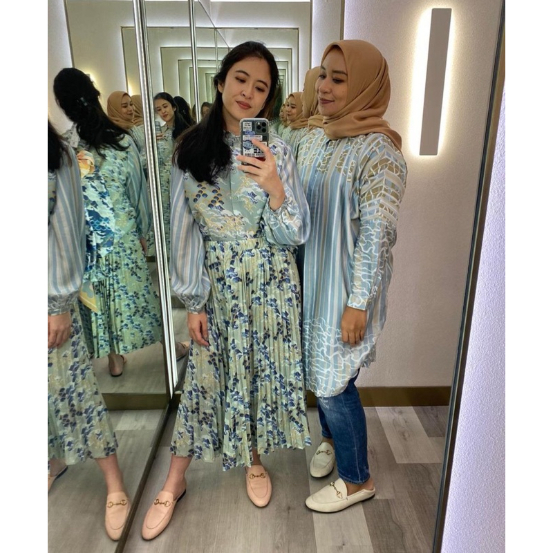 COTTONINK x KAMI SET - Mint Green Kanagawa DITZA & ZAIDA