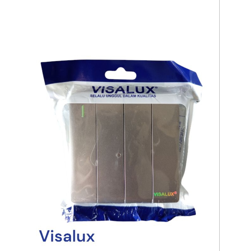 Saklar 4Gang Visalux decor grey VSD1041
