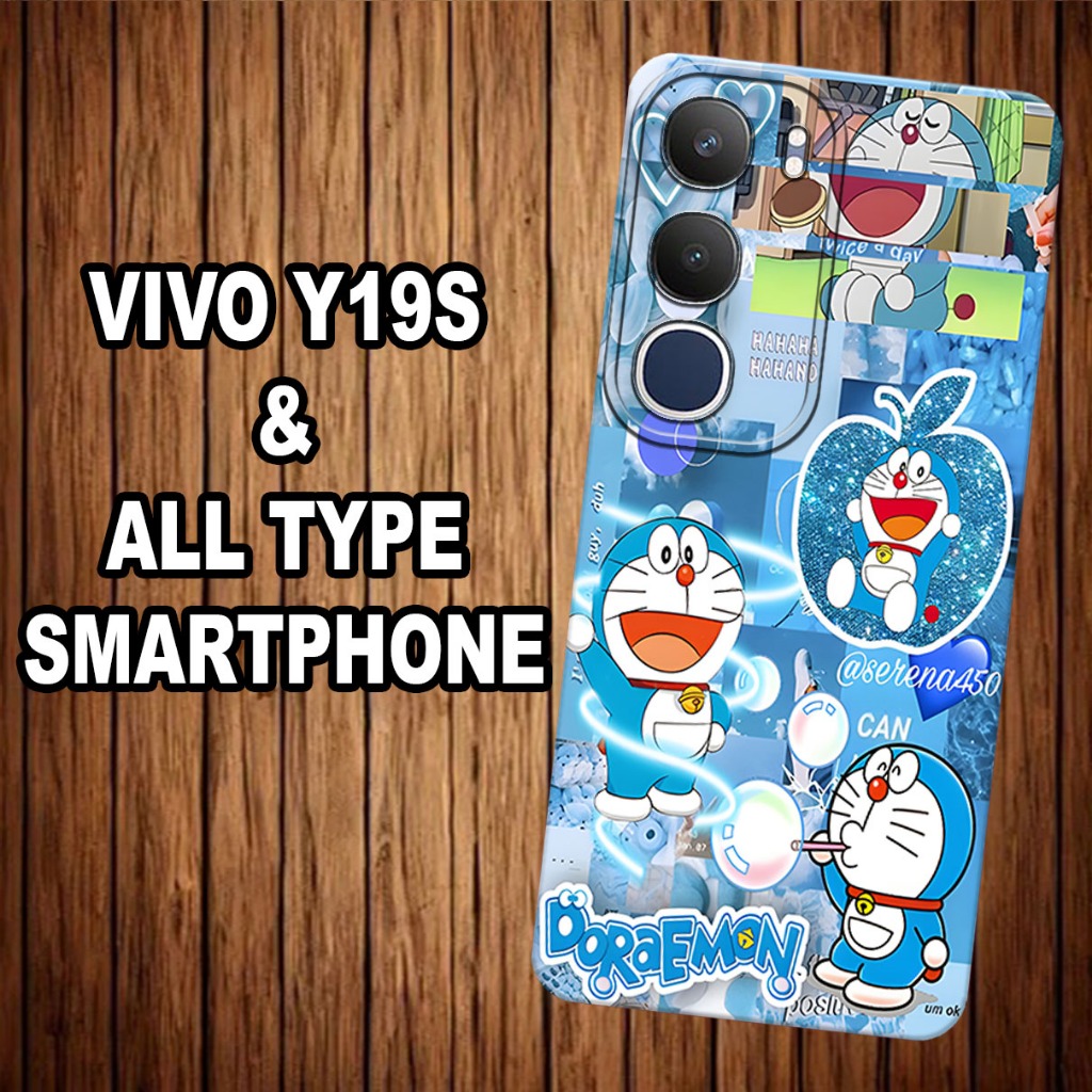 (GC18) Softcase karet Hp VIVO Y19S Terbaru 2024 | Case Motif Gambar Doraemon | Case VIVO Y19S Siliko