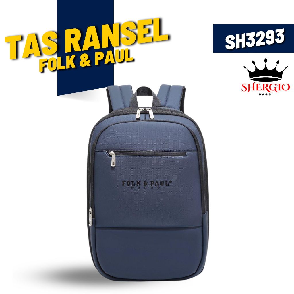 Tas Ransel Laptop Pria Anti Air GIOBAGS  Backpack Kerja Kuliah Waterproof SH3293 FOLK and PAUL