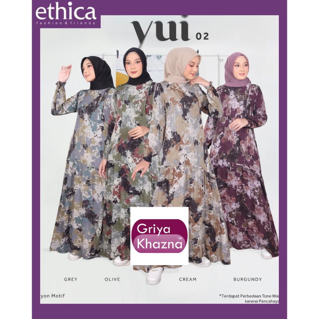ETHICA YUI 02 GAMIS RAYON PREMIUM MOTIF FASHION MUSLIM