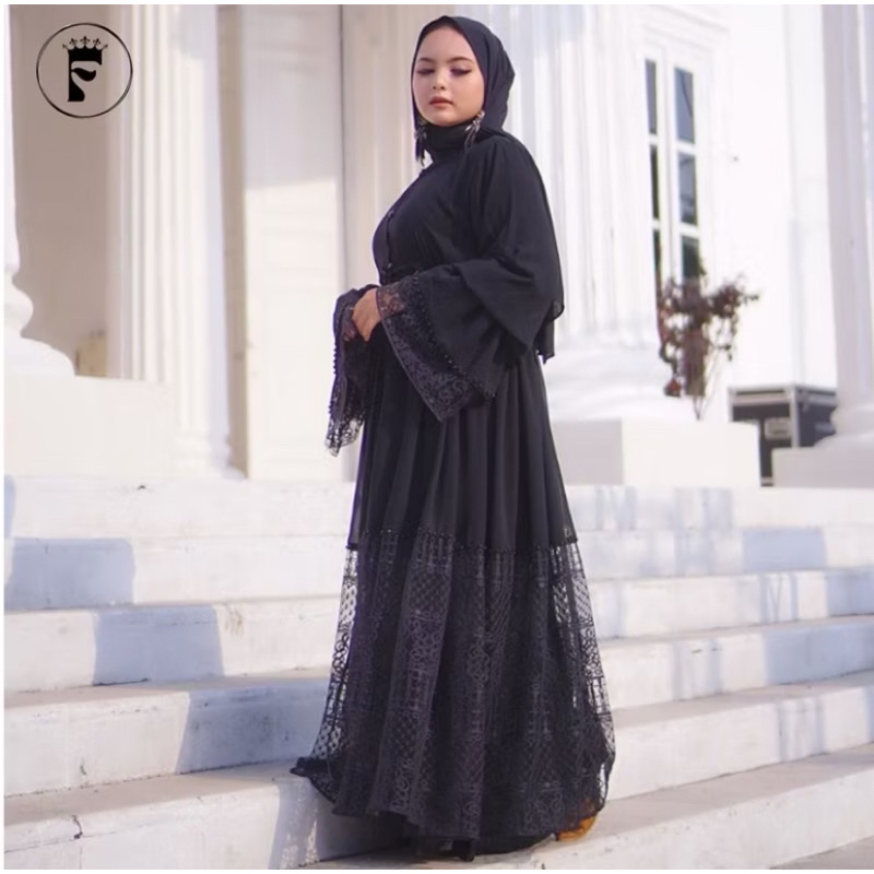 ABAYA OUTER QUEEN /abaya outet/outer hitam/abaya hitam/ dres kondangan