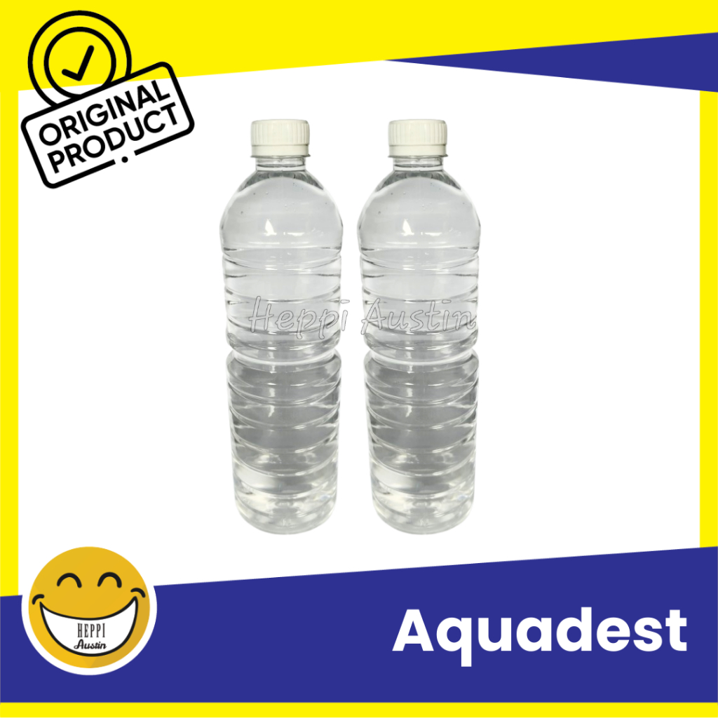 Aquades Aquadest Akuades Air Suling Botol 1 LT