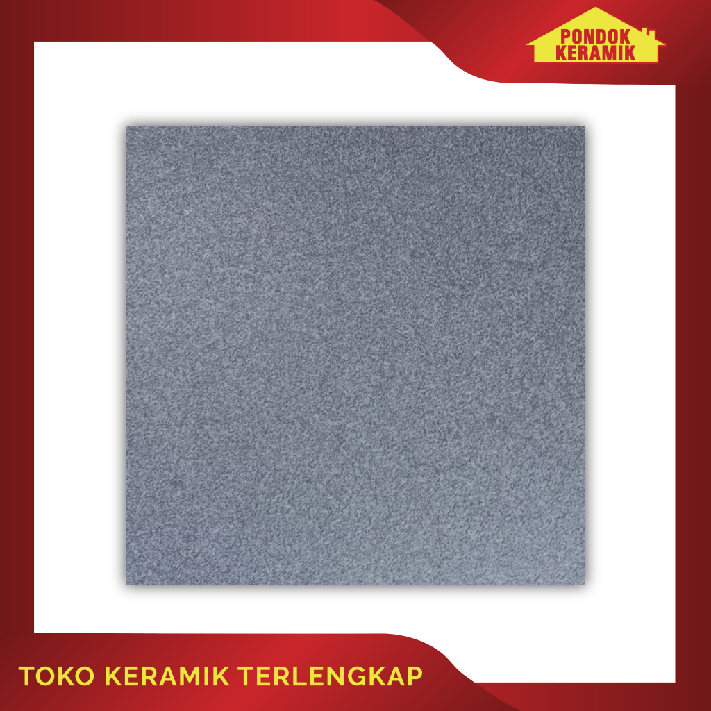 Keramik Lantai Mcc 50x50 Atom Hitam Polos Matte Hitam