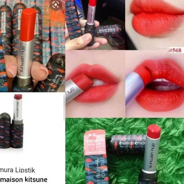 Original Lipstick Shu Uemura Maison Kitsune Matte Lipstick M OR 568