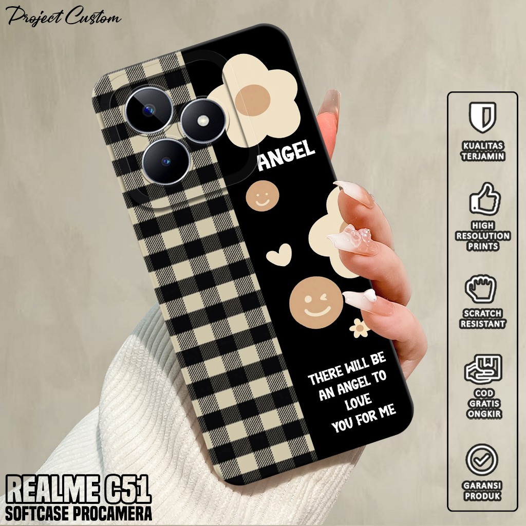 Softcase Hp REALME C51 - Casing Hp REALME C51 ( BUNGA ) Silikon Hp REALME C51 - Case Hp REALME C51 -