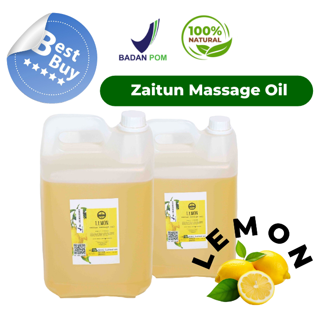 Sri Tanjung Zaitun Massage Oil.4.5 liter.Minyak Pijat Bekam LEMON