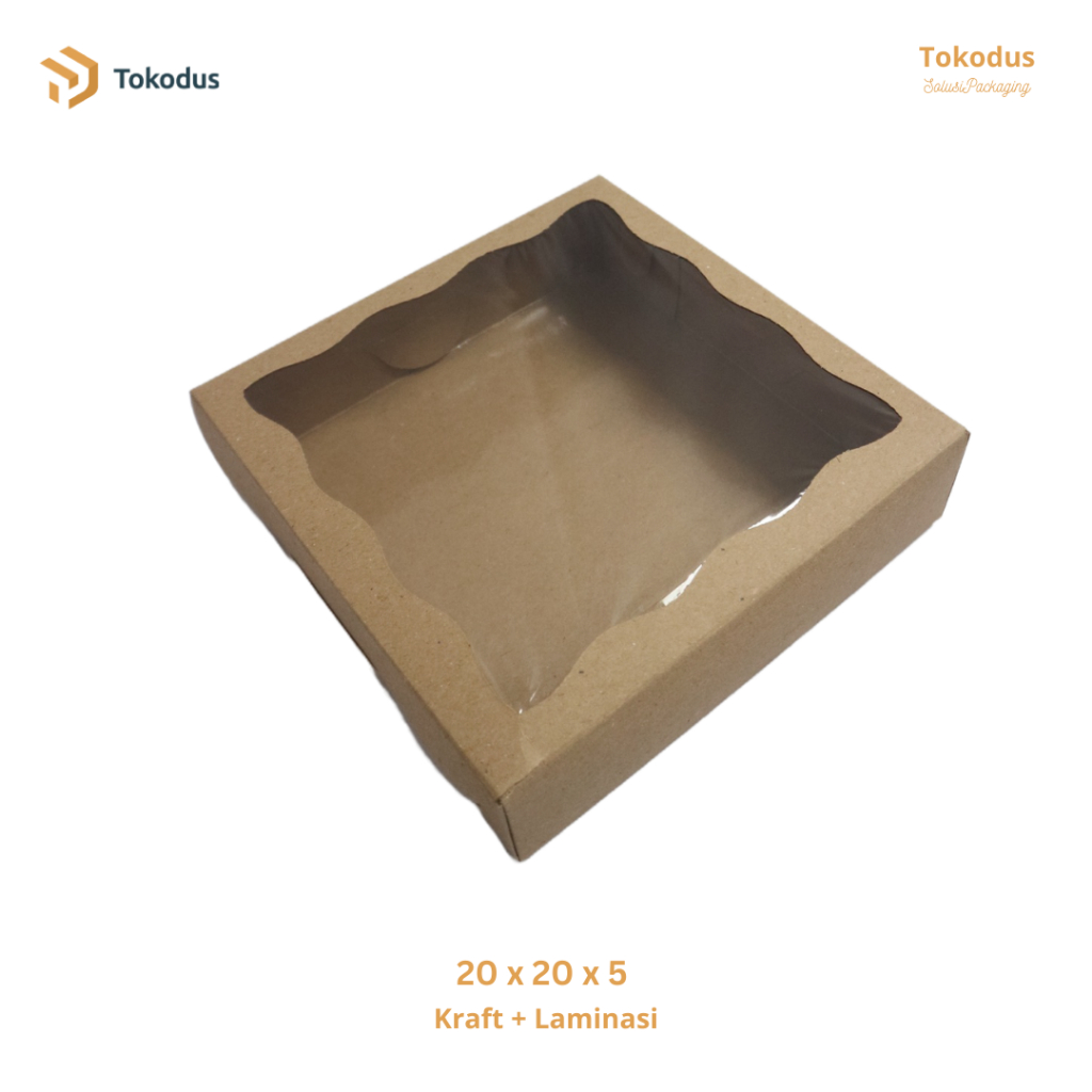 

Dus Makanan 20 x 20 x 5 Paperbox kraft laminasi - Tokodus Buahbatu