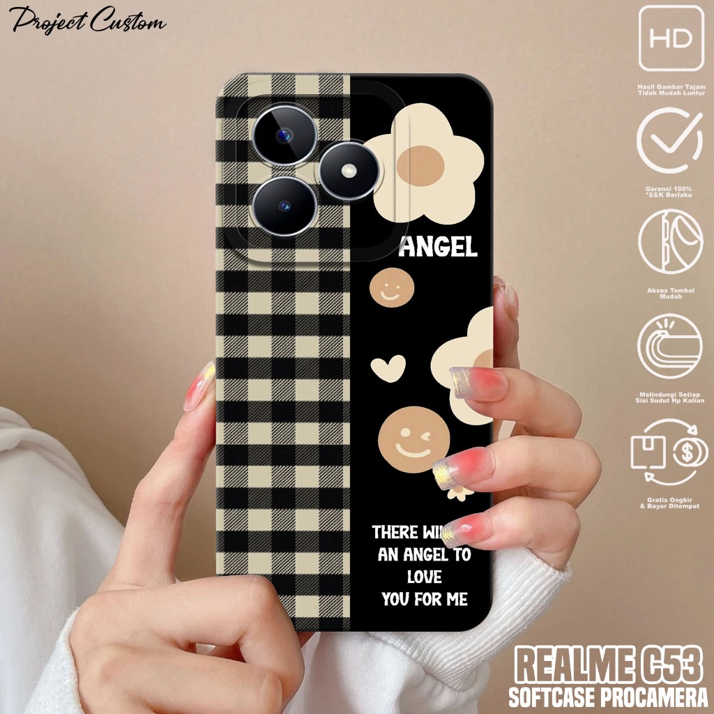 Softcase Hp REALME C53 - Casing REALME C53 ( BUNGA ) Silikon Hp REALME C53 - Case Hp REALME C53 - Ca