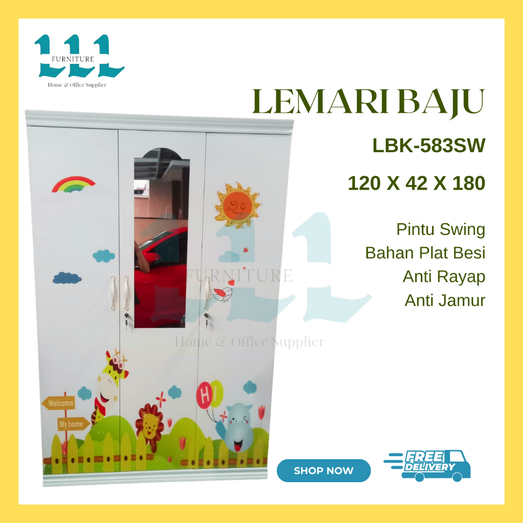 Lemari Baju Anak LBK-583SW | Lemari Baju Anak - Lemari Anak
