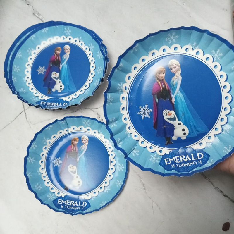 PIRING KERTAS FROZEN // PIRING KERTAS TEMA FROZEN // PIRING KERTAS ELSA FROZEN #PIRING KERTAS CUSTOM