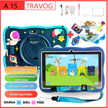 TRAVOGA TAB STUDY KIDS A15 IPAD Anak Tablet Anak Astronout Version Tablet Study Kids IPS Screen Tabl