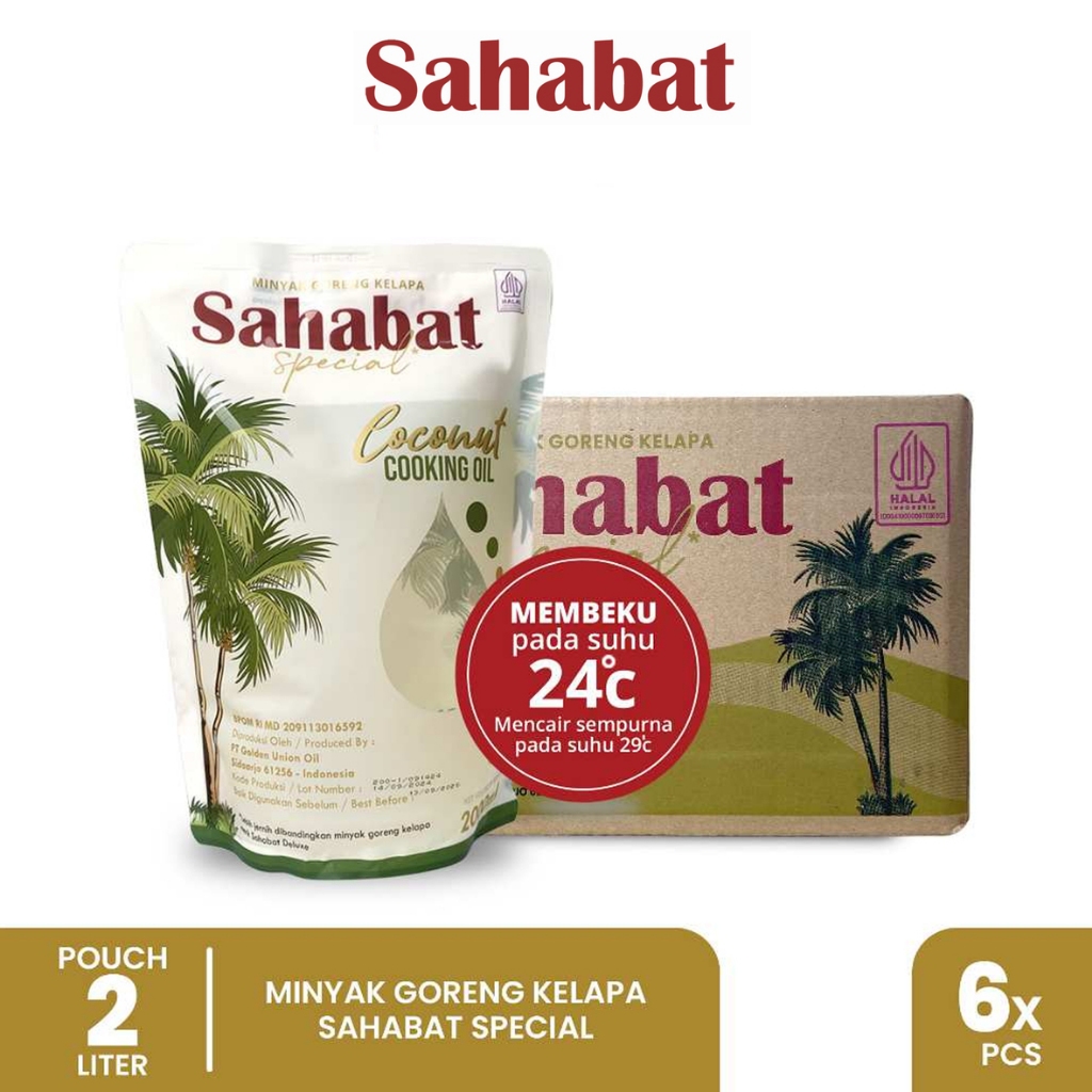 

Sahabat Special Minyak Goreng Kelapa Pouch 2L (6 pcs) / 1 Kardus