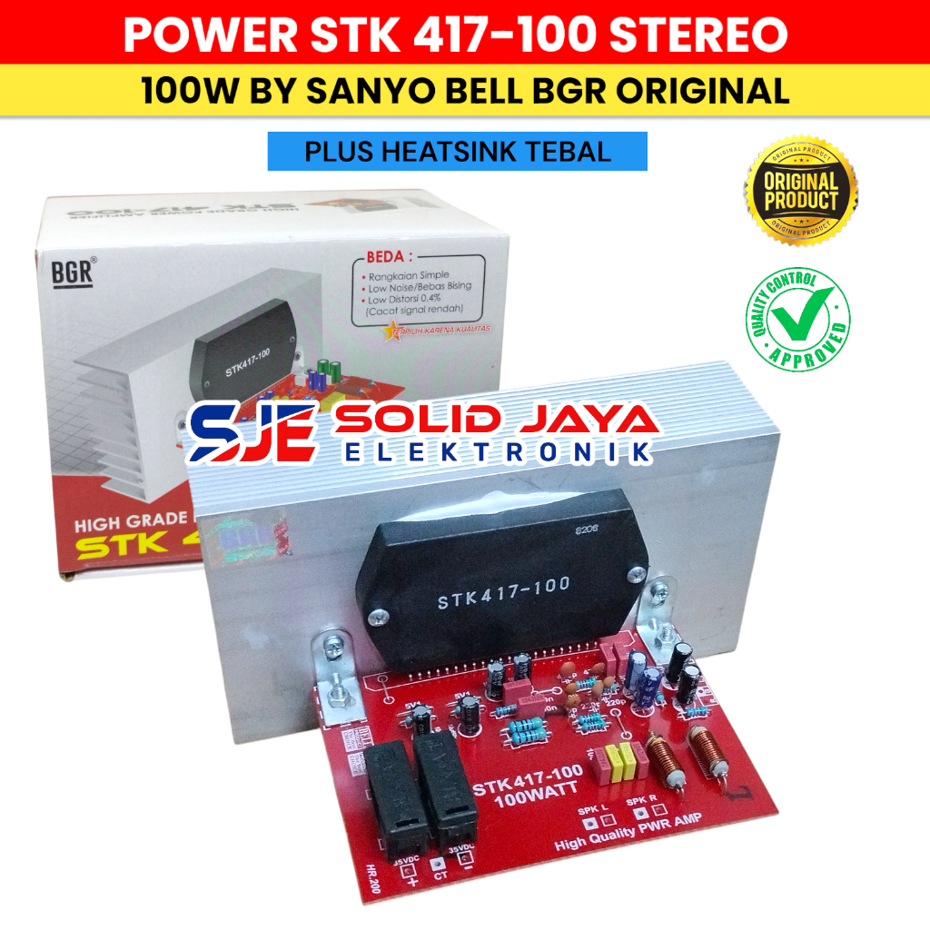 KIT POWER STK 417-100 BY SANYO STEREO 100W KIT POWER AMPLIFIER STK 417 100 100W 100 WATT W AMPLI