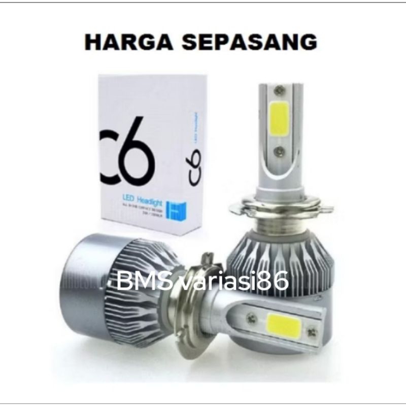bohlam lampu depan LED h7 set c6 Kawasaki ninja 250 fi ninja 250 karbu Yamaha R25 ninja rr mono