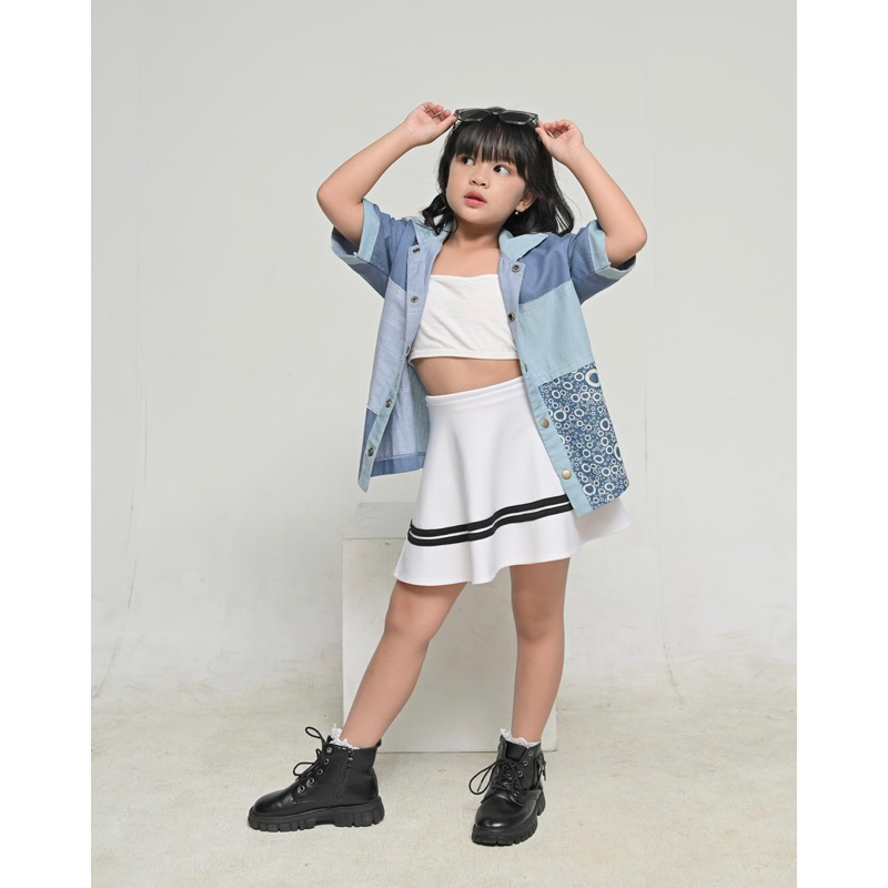 Denim Collection - Kemeja Oversized Anak - Dafa Tee