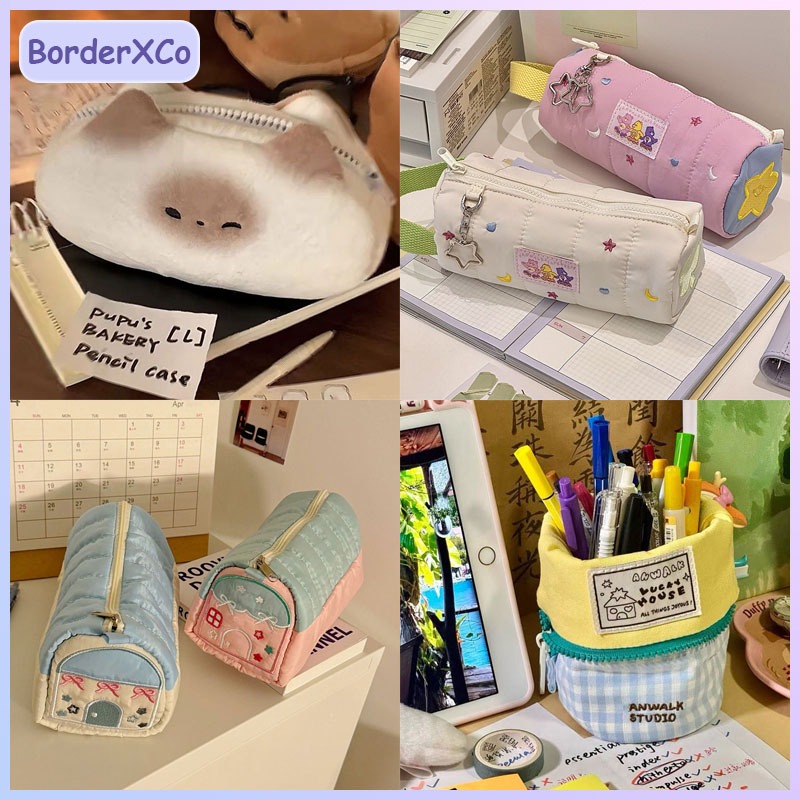 

【Ready】Estudee Pensil Case / Pencil Case Wanita Stylish Flower Pattern Kotak Pensil Furry Cartoon Biscuit Pen Bag Pouch Fluffy Pencil Bag