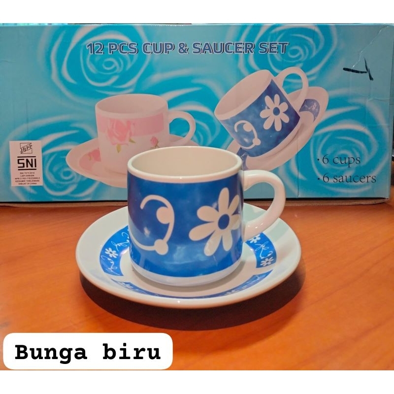 SET CANGKIR 12 PCS CUP & SAUCER SET