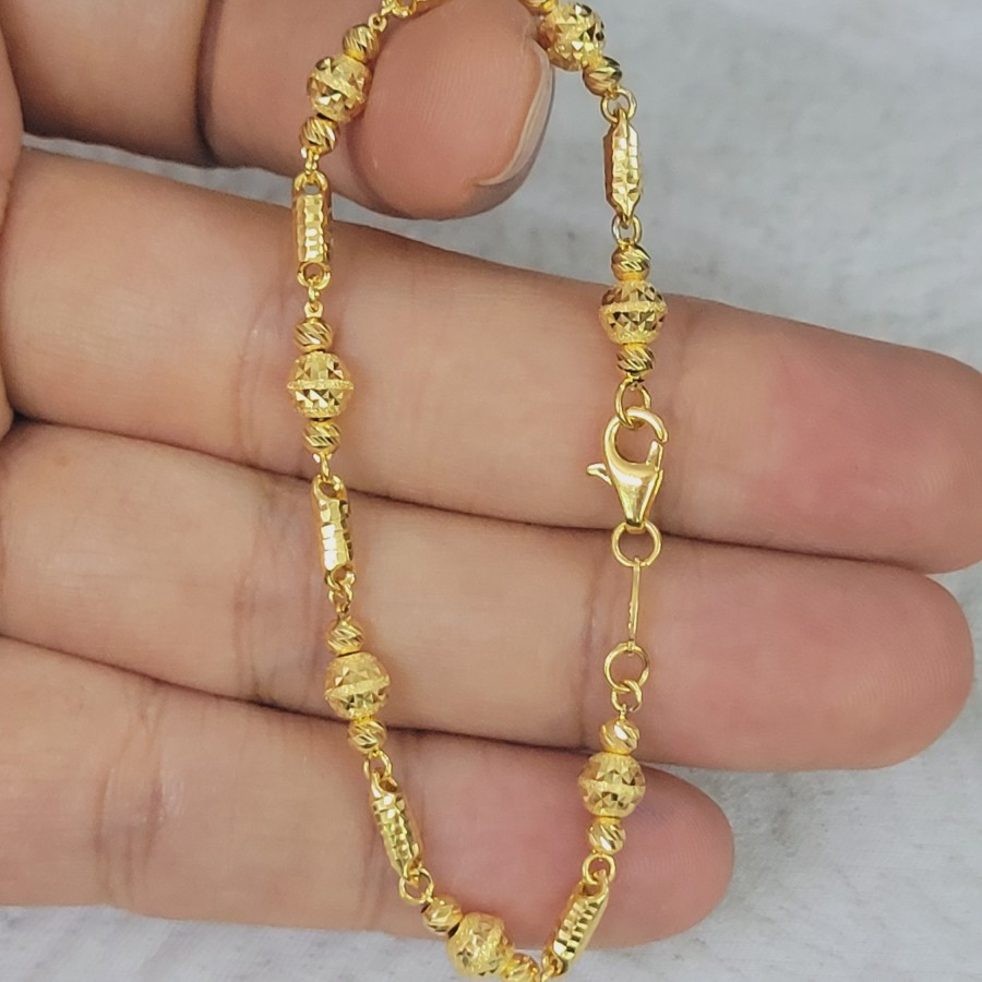gelang model pipa medan candy variasi kuning emas 70% 700 70 % 16k