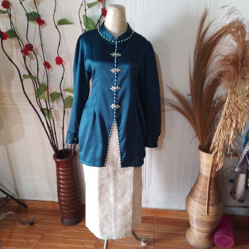 oneset songket palembang kurung melayu malaysia baju kondangan kekinian baju viral seragaman