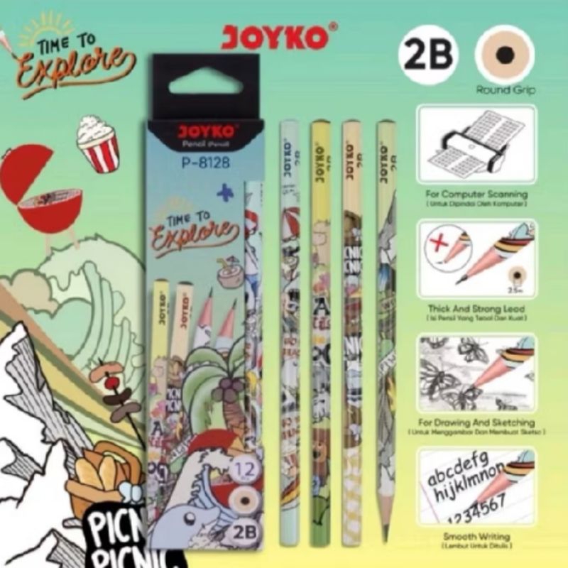 

1 Pack Pensil Joyko P-8128 2B Time To Explore