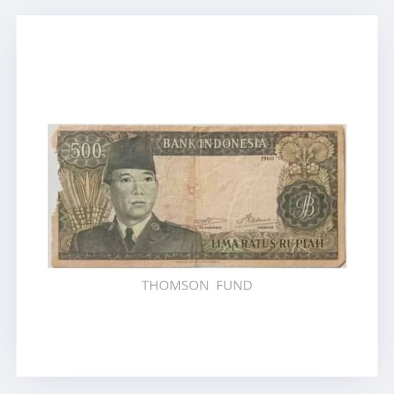 500 Rupiah Gambar Soekarno 1960 Fine