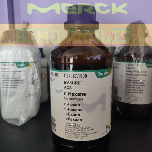 N-Hexane / N-Heksana / C6H14 Pro Analis Merck 104367 1 Liter