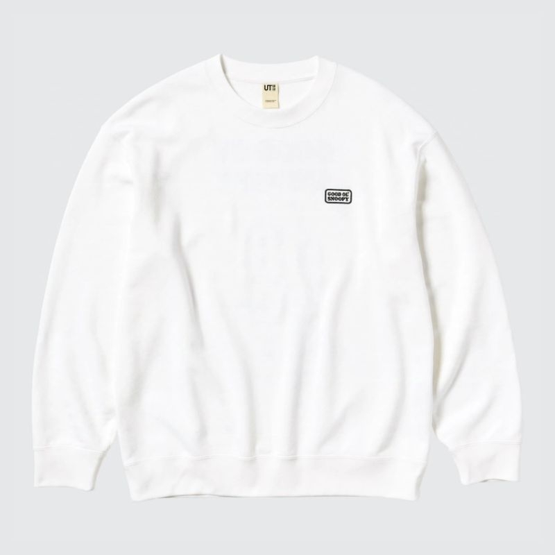 Crewneck Uniqlo Snoopy | Sweater Peanuts 01 White