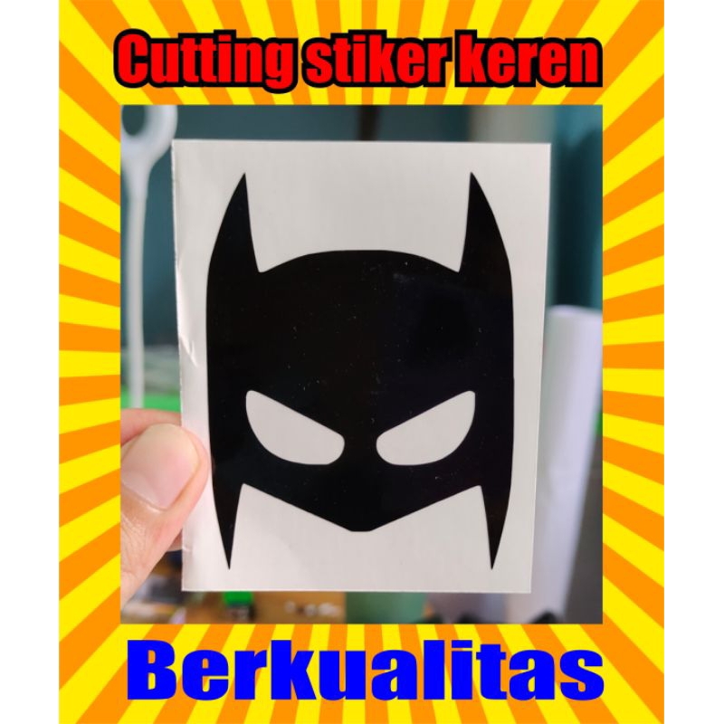 stiker cutting wajah Batman sticker keren