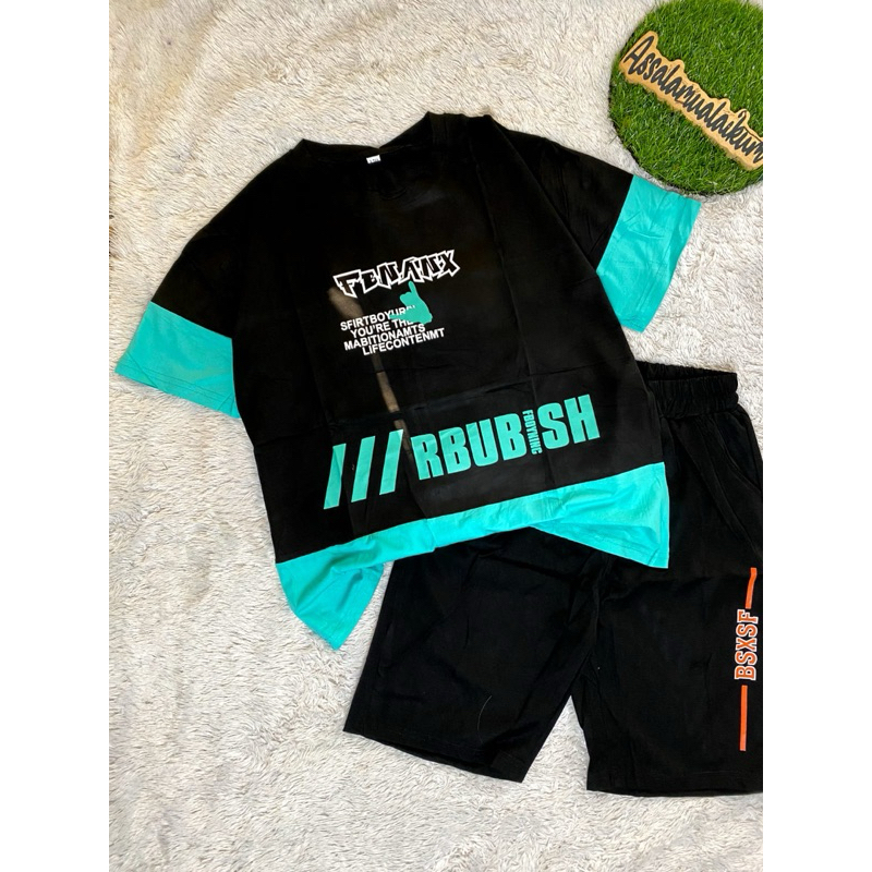 setelan kaos anak laki laki/ setelan kaos anak celana jeans/setelan jeans pendek laki laki 6-8/9 tah