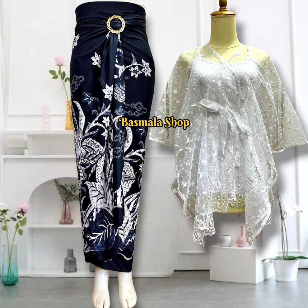 set outer cardigan rok lilit batik aneka motif terbaru kondangan