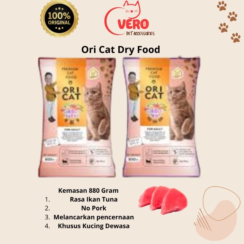 Ori Cat 800gr Makanan Kucing Kering Pelet Tuna All Stage