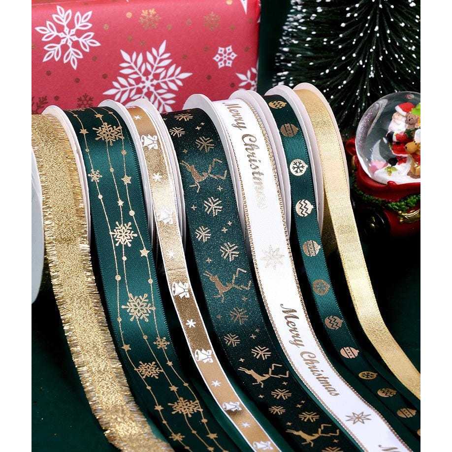 

[ROLL 9 METER PITA NATAL] Pita Natal Parcel Hampers Merry Christmas / Hiasan Aksesoris Pohon Natal Pita Natal Parcel Hampers Merry Christmas / Hiasan Aksesoris Pohon Natal 9M