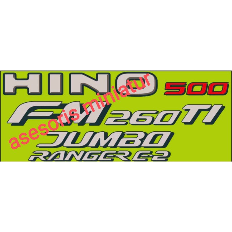 STIKER MINIATUR TRUK HINO 500 skala 14