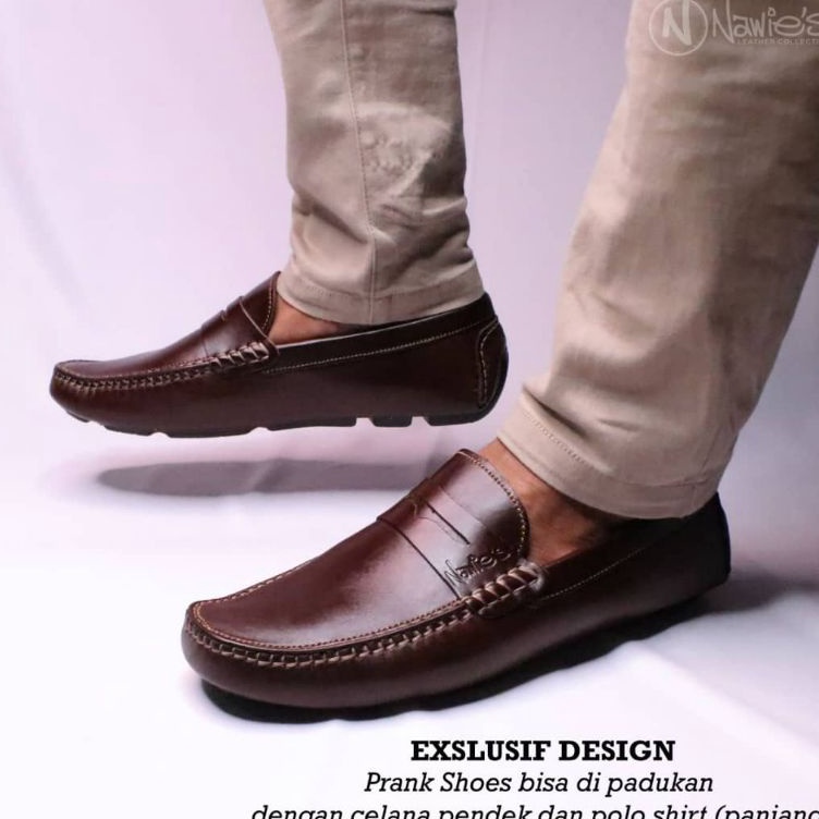 KODE K2S Sepatu Pria Slip On Casual Kulit Sapi Asli 1 Sepatu Nawies