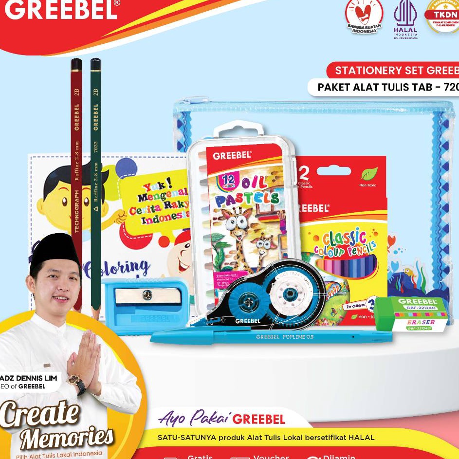

Grosir Terbaik GREEBEL Paket Alat Tulis SET 72 T Stationary Stationery Set Alat Tulis Sekolah Alat mewarnai Anak