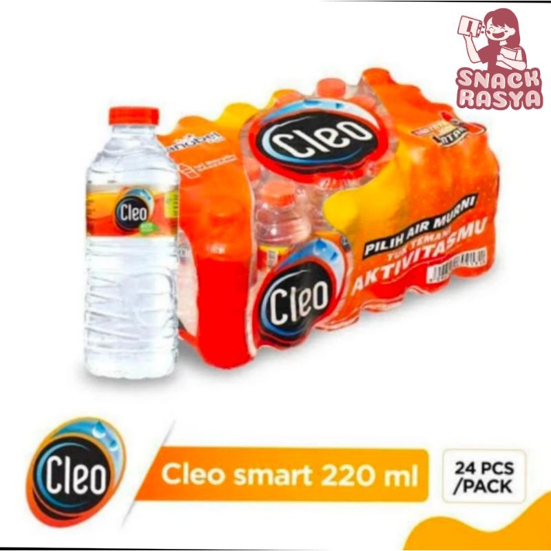 

1 Pack Air Mineral Cleo Kemasan Botol 220mL Smart Pack (Isi 24)